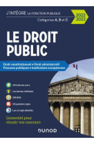 Tous concours fonction publique - t01 - le droit public 2022-2023 - categories a, b et c - droit con