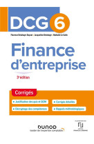 Dcg 6 : finance d'entreprise - corriges (3e edition)