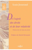 De l'esprit des droits et de leur relativite - theorie dite de l'abus des droits