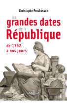 Les grandes dates de la republique - de 1792 a nos jours