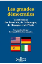 Les grandes democraties - constitutions des etats-unis., de l'allemagne., de l'espagne et de l'italie