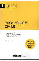 Procedure civile : crfpa - examen national session 2023 (3e edition)