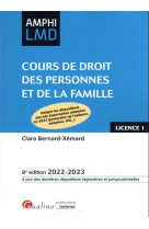 Cours de droit des personnes et de la famille - integre les dispositions des lois importantes adopte