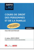 Cours de droit des personnes et de la famille - a jour de l'ordonnance sur l'adoption entree en vigu
