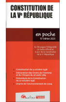 Constitution de la ve republique - en 48 pages l'integralite du texte officiel de la constitution de