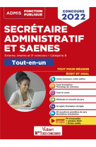 Concours secretaire administratif et saenes : tout-en-un - fil d'actu offert - categorie b externe (edition 2022)