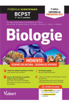 Memento de biologie bcpst 1re et 2e annees : notions-cles - schemas de synthese, lexique, conforme a la reforme de 2021
