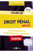 Cours de droit penal : tout le programme en fiches et en schemas (edition 2024)