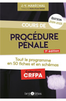 Cours de procedure penale 2024-2025 : tout le programme en fiches et en schemas
