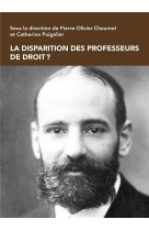 La disparition des professeurs de droit ?