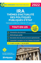 Concours des ira themes d'actualite des politiques publiques d'etat : concours externe, interne, 3e concours