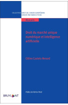 Droit du marche unique numerique et intelligence artificielle