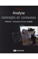 Analyse - concepts et contextes . volume 1 fonctions d'une variable