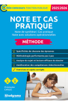 Cible concours fonction publique - note et cas pratique methode (categories a et b edition 2025-20