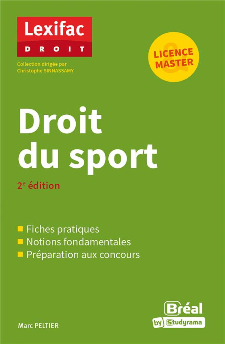 DROIT DU SPORT - PELTIER MARC - BREAL