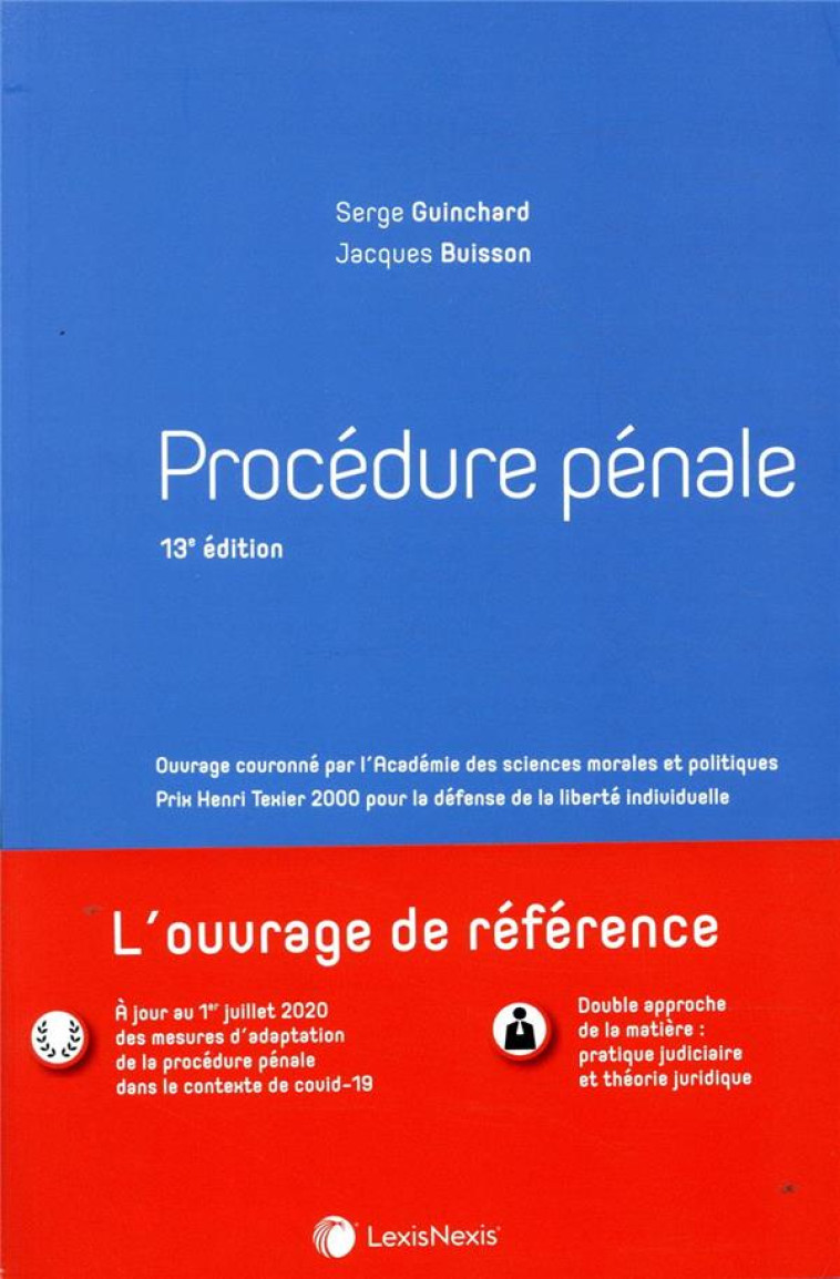 PROCEDURE PENALE (13E EDITION) - GUINCHARD/BUISSON - Lexis Nexis/Litec